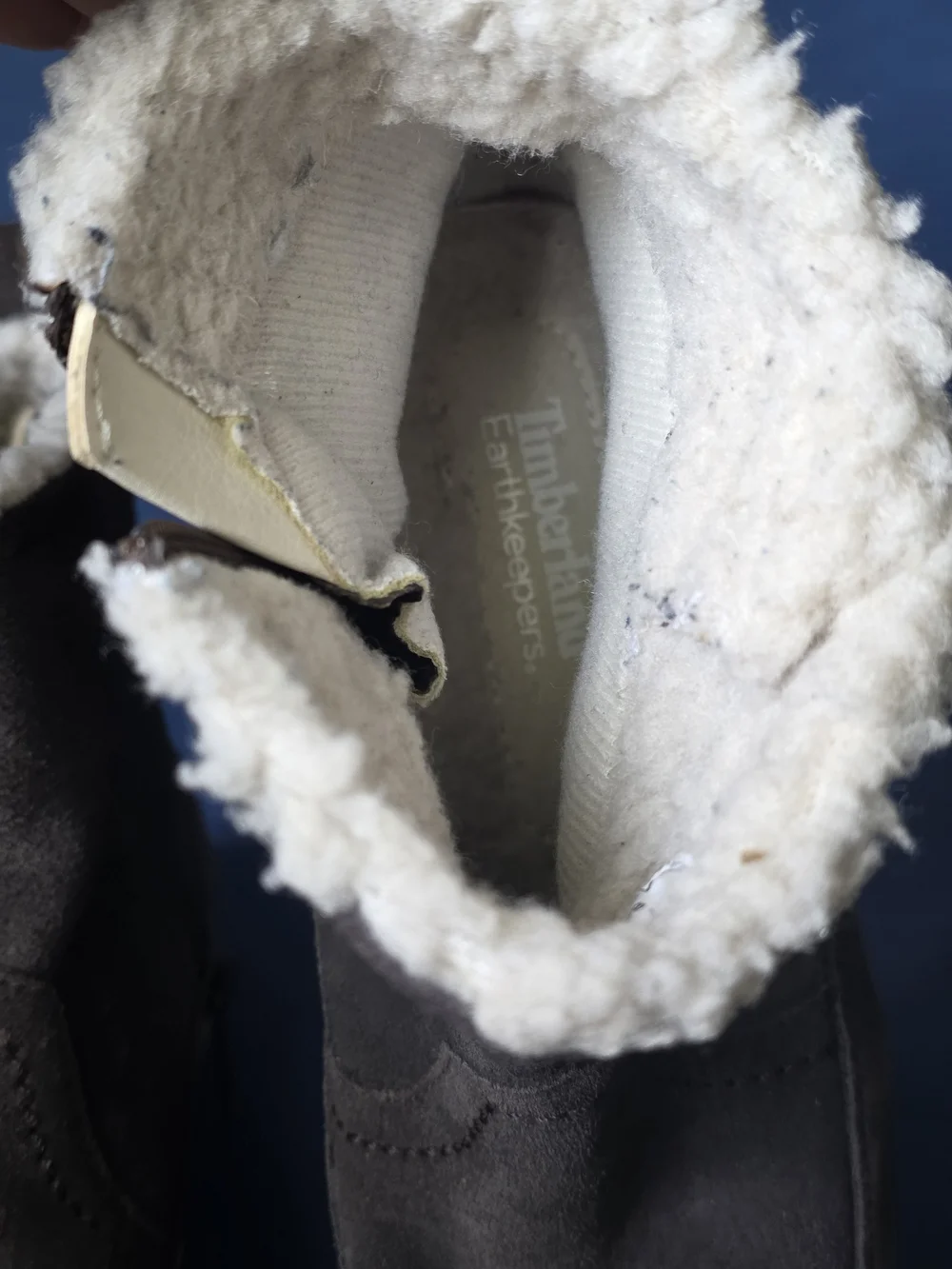 Timberland Suede Shearling Ankle Boots Women’s 7 Gray Fleece Lined
